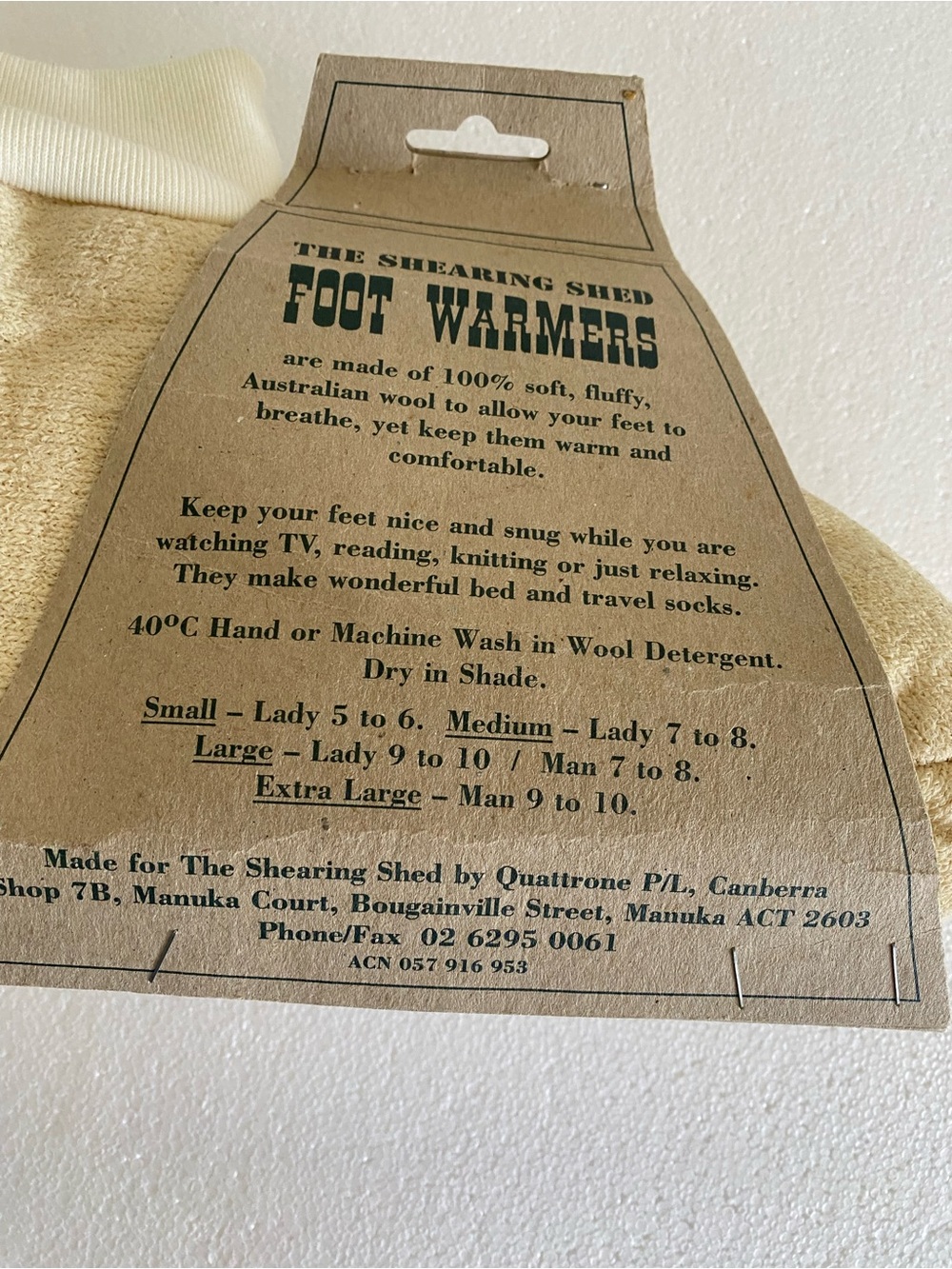 Cream Foot Warmers - Wool Slippers